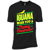 Iguana Wish You A Merry Christmas Animal - Premium Short Sleeve T-Shirt