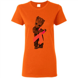 Groot Hug Breast Cancer - Ladies Short-Sleeve