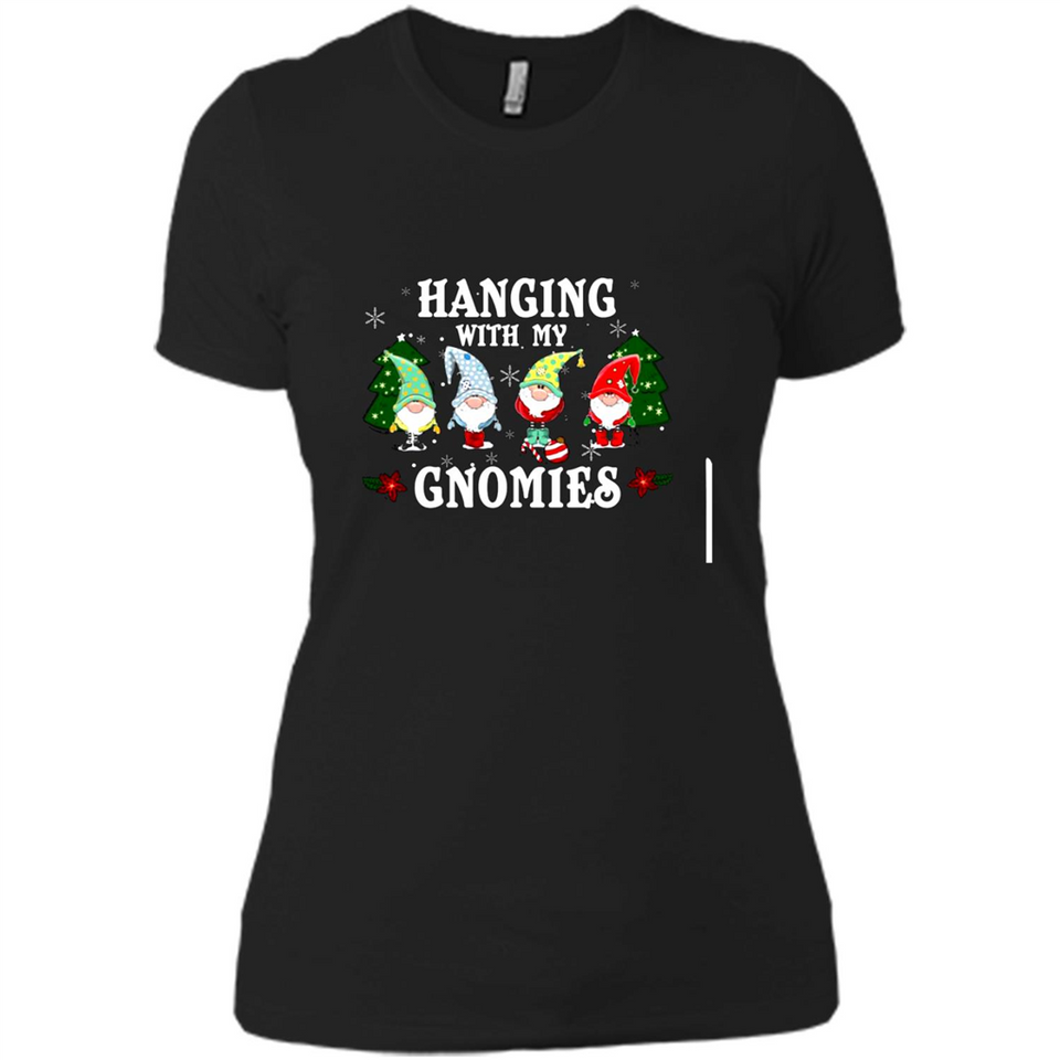 Christmas Garden Gnome Hanging With My Gnomies - Ladies' Boyfriend T-Shirt