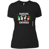 Christmas Garden Gnome Hanging With My Gnomies - Ladies' Boyfriend T-Shirt