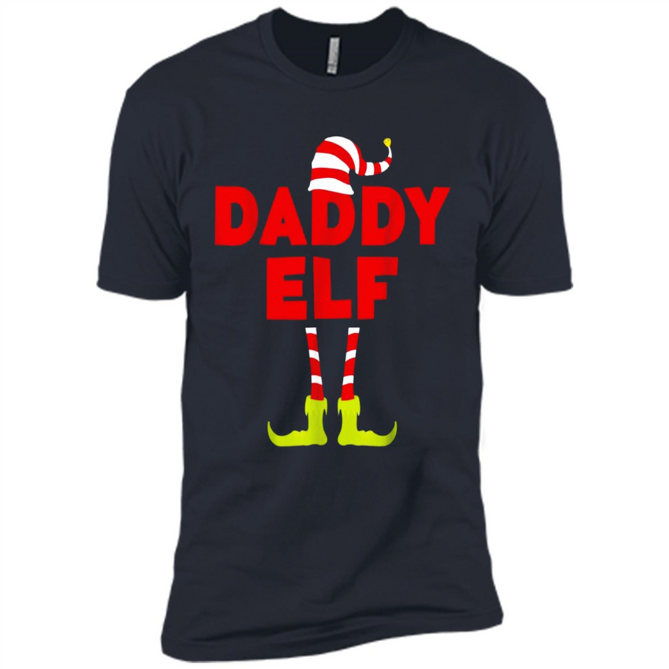 Mens Daddy Elf T-Shirt Funny Matching Christmas Costume - Premium Short Sleeve T-Shirt