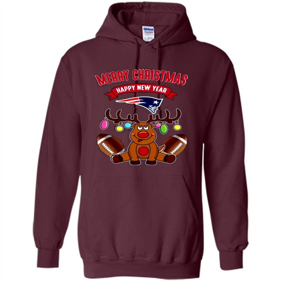 New England Patriots NFL Reindeer Funny Merry Christmas And Happy New Year