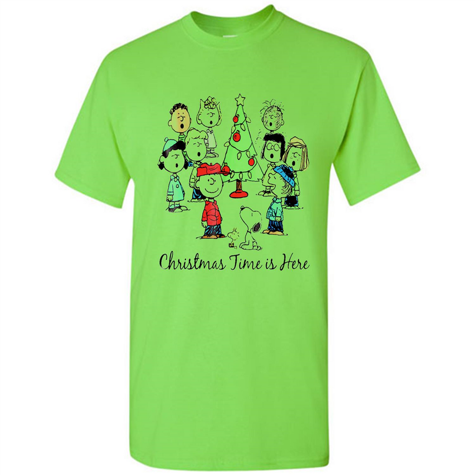 Snoopy Christmas Time Is Here Sporty T-Shirt - Shirt