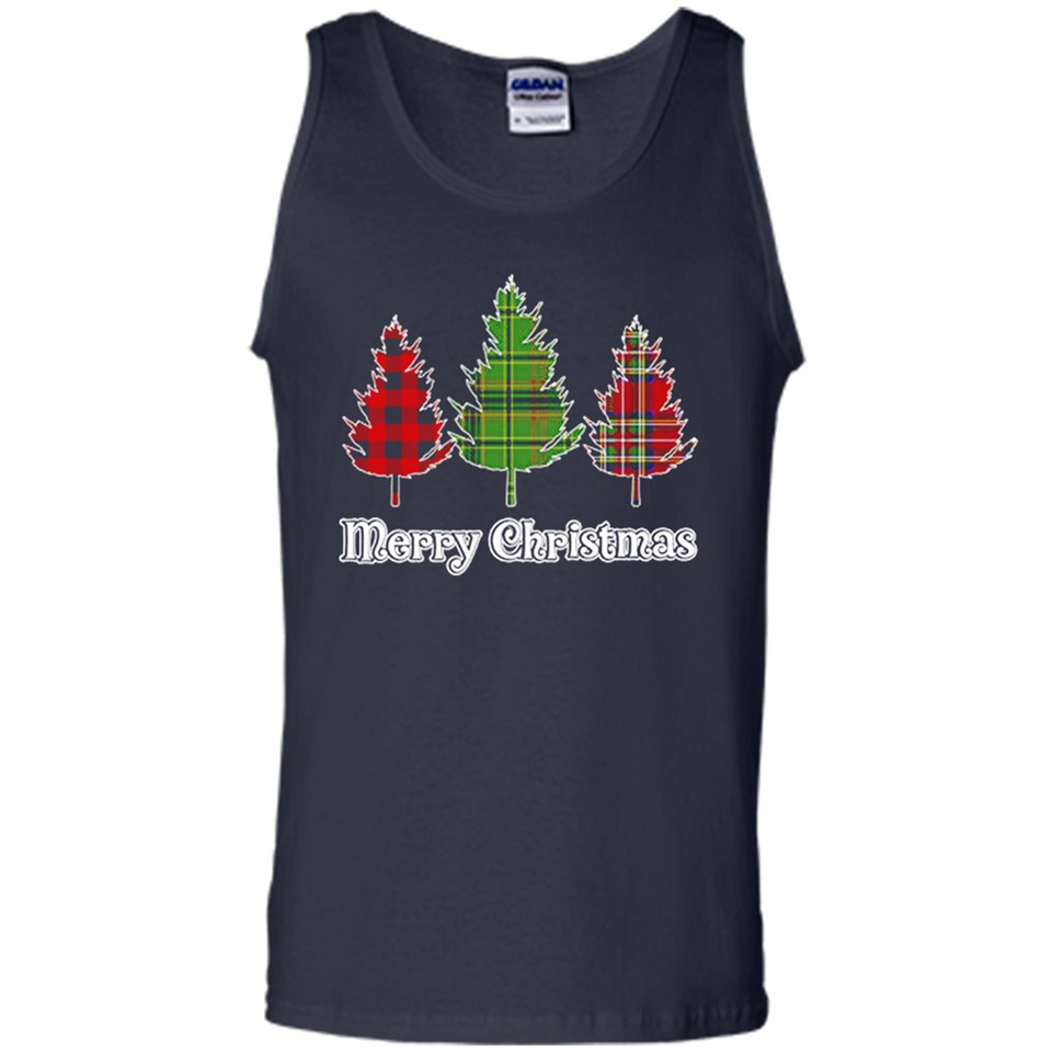 Plaid Christmas Tree Shirt Merry Christmas Plaid is Rad