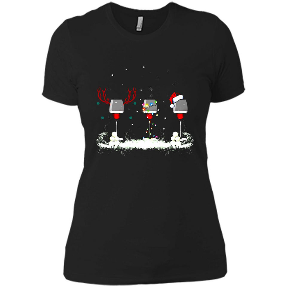 Christmas Red Wine - Merry Xmas T-Shirt - Ladies' Boyfriend T-Shirt