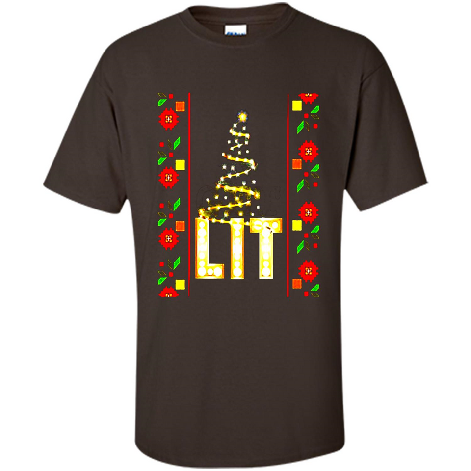 Funny Lets Get Lit Christmas Tree - Shirt