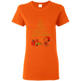 Snoopy Merry Christmas with Christmas tree T-Shirt - Ladies Short-Sleeve