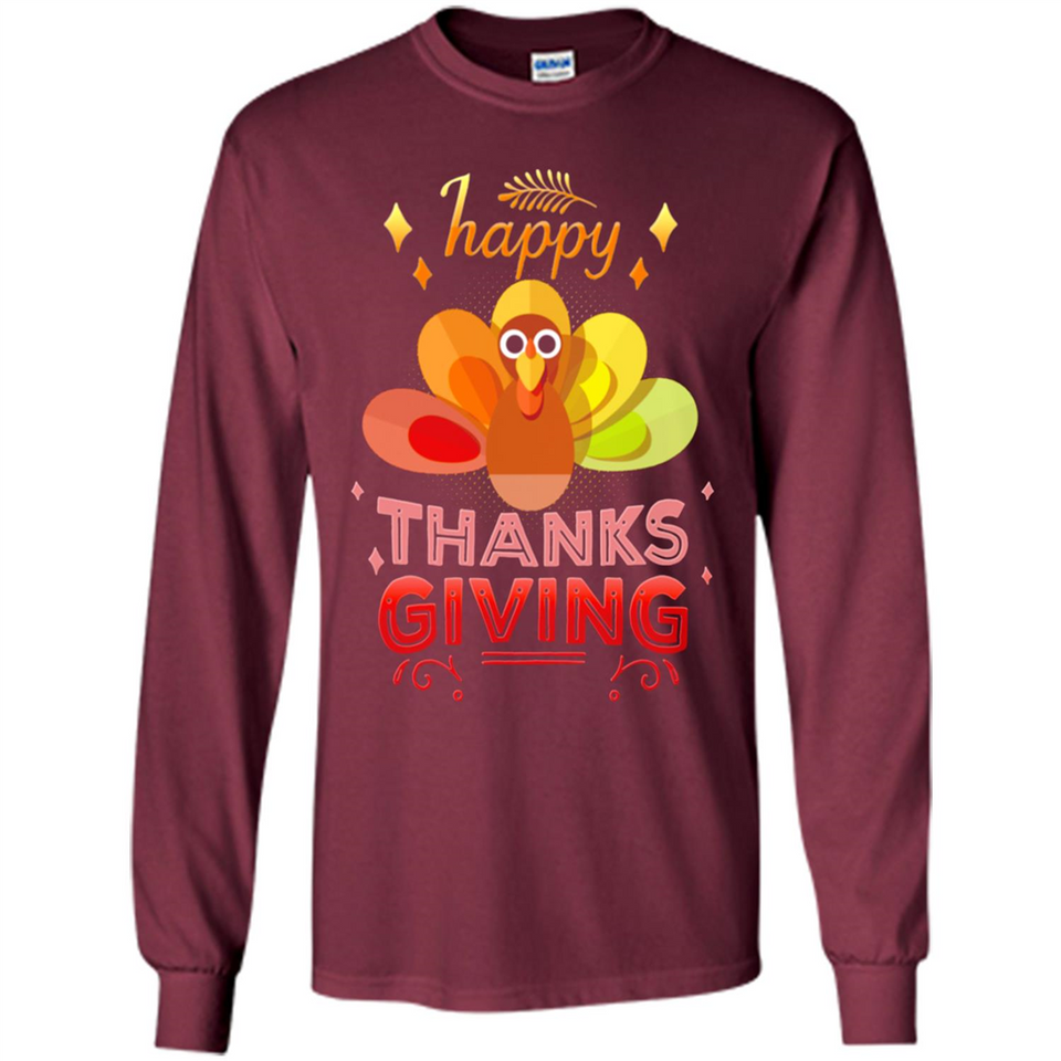 Happy Thanksgiving Turkey Day Colorful Cute