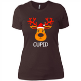 Cupid Santa Claus Funny Xmas Holiday T-Shirt - Ladies' Boyfriend T-Shirt