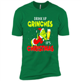 Drink Up Grinches it_s Christmas - Merry Xmas Sweatshirt - Premium Short Sleeve T-Shirt