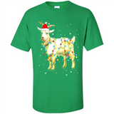 Christmas Lights Goat Wearing Santa Hat Funny Xmas - Shirt