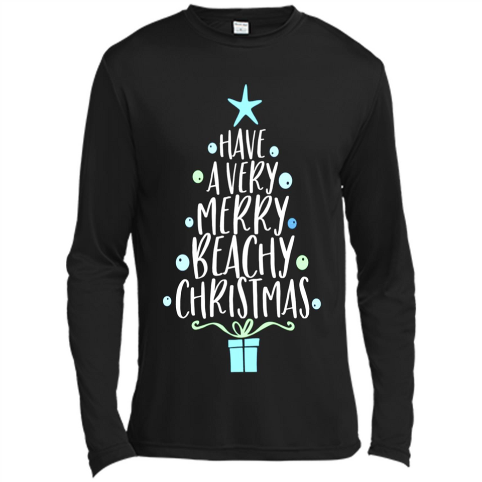 Have A Very Merry Beachy Xmas Vacation - Canvas Long Sleeve T-Shirt