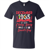 December 1985 33 Years Of Being Classy Sassy - Men's V-Neck