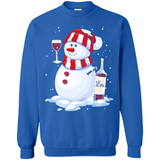 Cute Snowman drink Red Wine Christmas - Sweatshirt