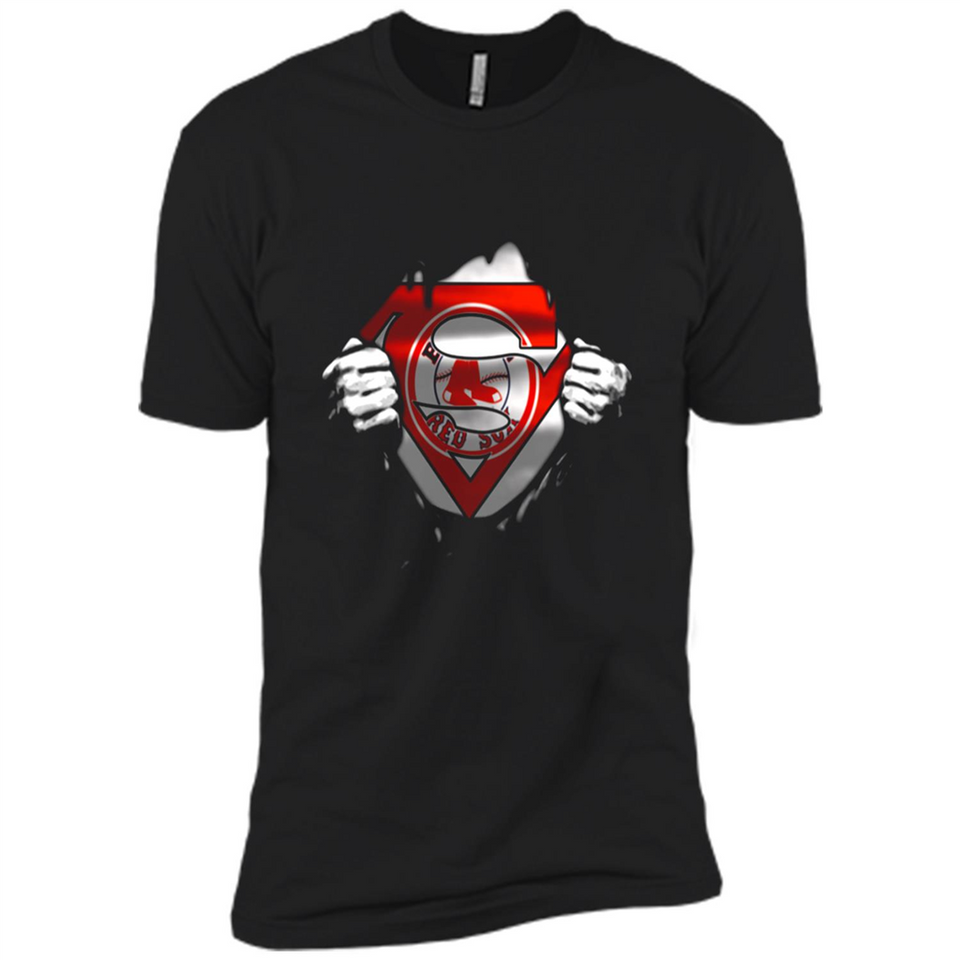 Boston Red Sox And Superman Fans - Premium Short Sleeve T-Shirt