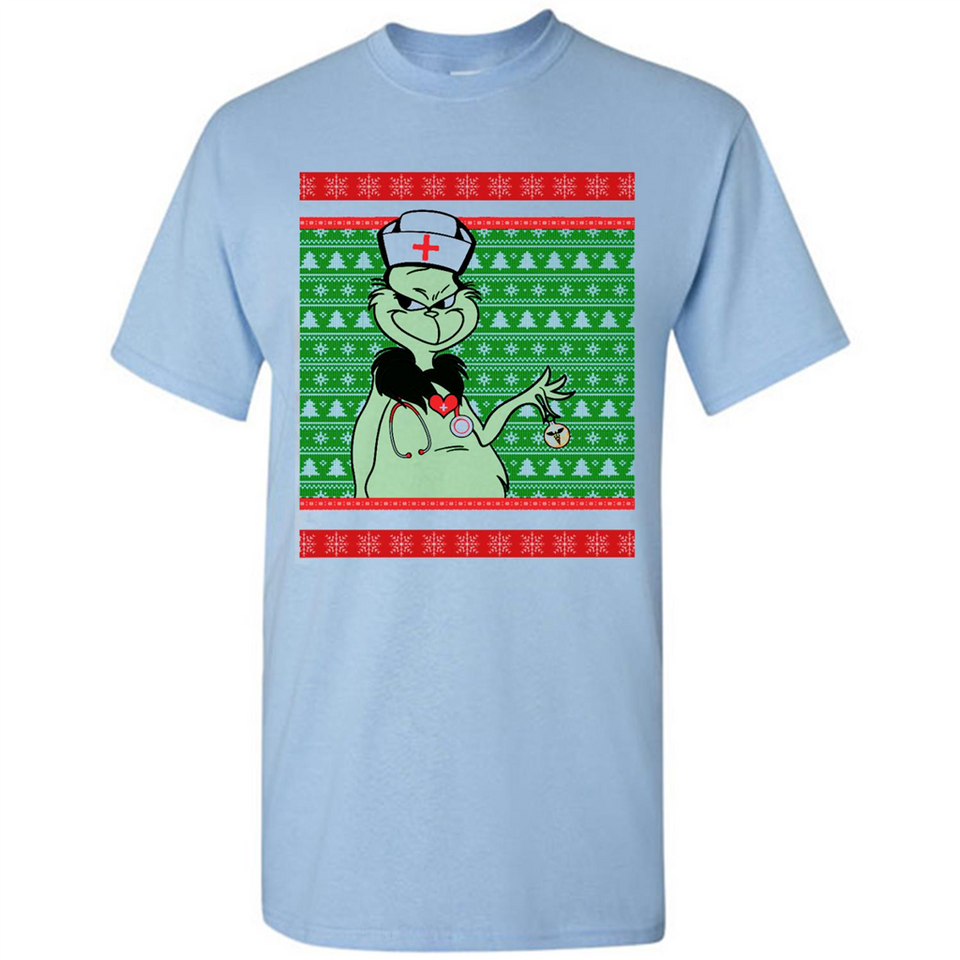 Grinch Nurse Ugly Christmas Sporty T-Shirt PINGPONG - Shirt