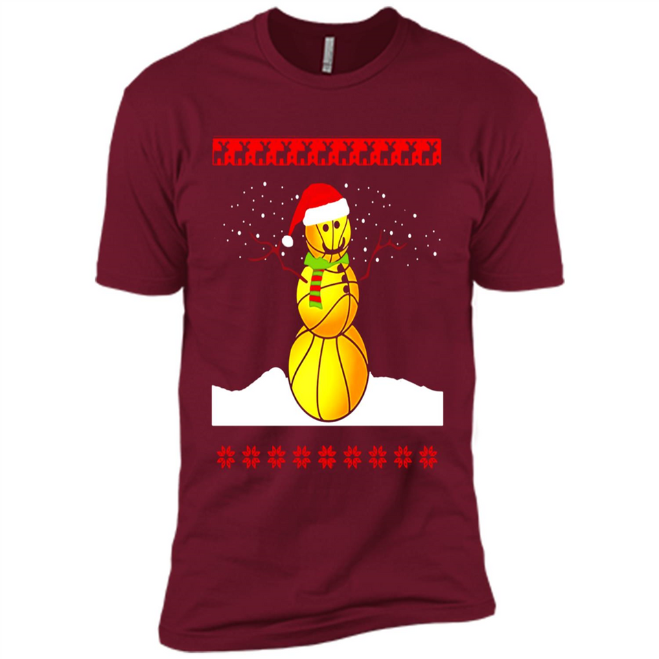 Basketball Santa Funny Christmas - Premium Short Sleeve T-Shirt