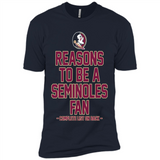 Reasons to be a Florida State Seminoles Fan Complete List on Back - Premium Short Sleeve T-Shirt