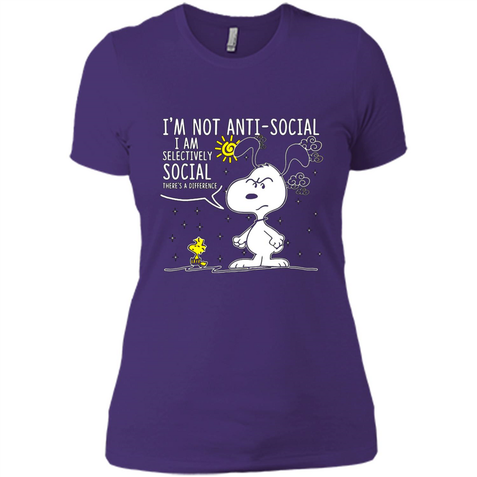 Snoopy I'm Not Anti-Social I Am Selectively Social