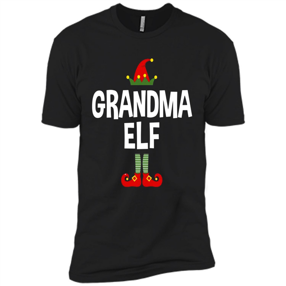 Grandma Elf Shirt -Family Matching Christmas Pajamas - Premium Short Sleeve T-Shirt