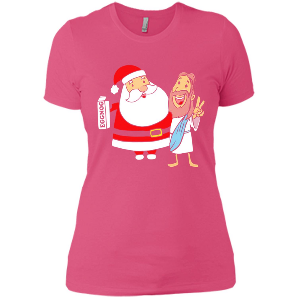 Eggnog Santa And Jesus Christmas