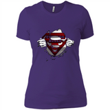 Chicago Bulls And Superman Fans - Ladies' Boyfriend T-Shirt