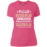 I'm A Proud Mother In Law Of A Freaking Awesome Daughter - Ladies' Boyfriend T-Shirt