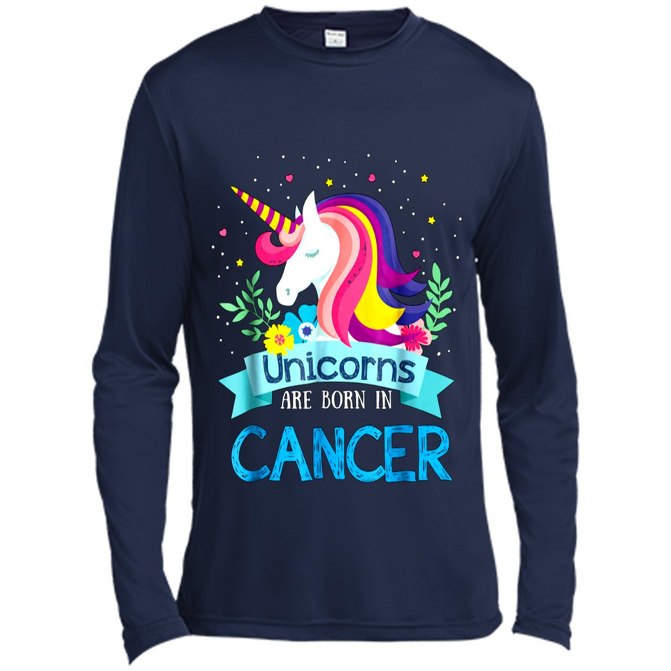 Unicorns are born in Cancer Birthday Rainbow Gift Custom Ultra Cotton