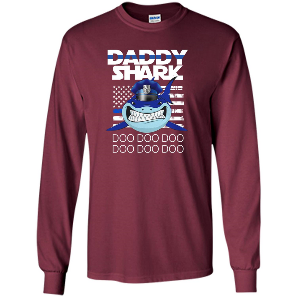 Police Daddy Shark Blue Line Tee