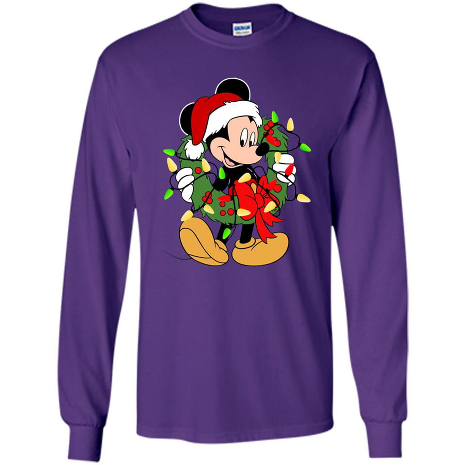 Disney Mickey Mouse Christmas Lights Sweatshirt - Long Sleeve T-Shirt
