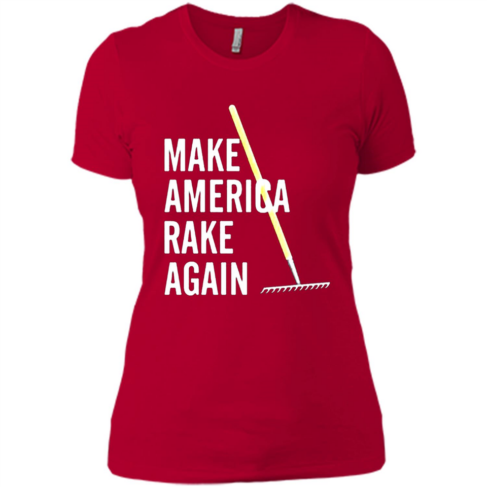 Make America Rake Again California Fires Paradise Youth T-Shirt PINGPONG - Ladies' Boyfriend T-Shirt