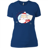 Cute Santa Claus Ho Ho Ho - Ladies' Boyfriend T-Shirt