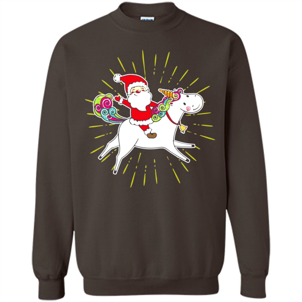 Unicorn And Santa Christmas - Sweatshirt