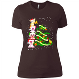 Pigs Christmas T Shirt PINGPONG - Ladies' Boyfriend T-Shirt