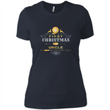 First Christmas as a Uncle - Christmas Family - Ladies' Boyfriend T-Shirt