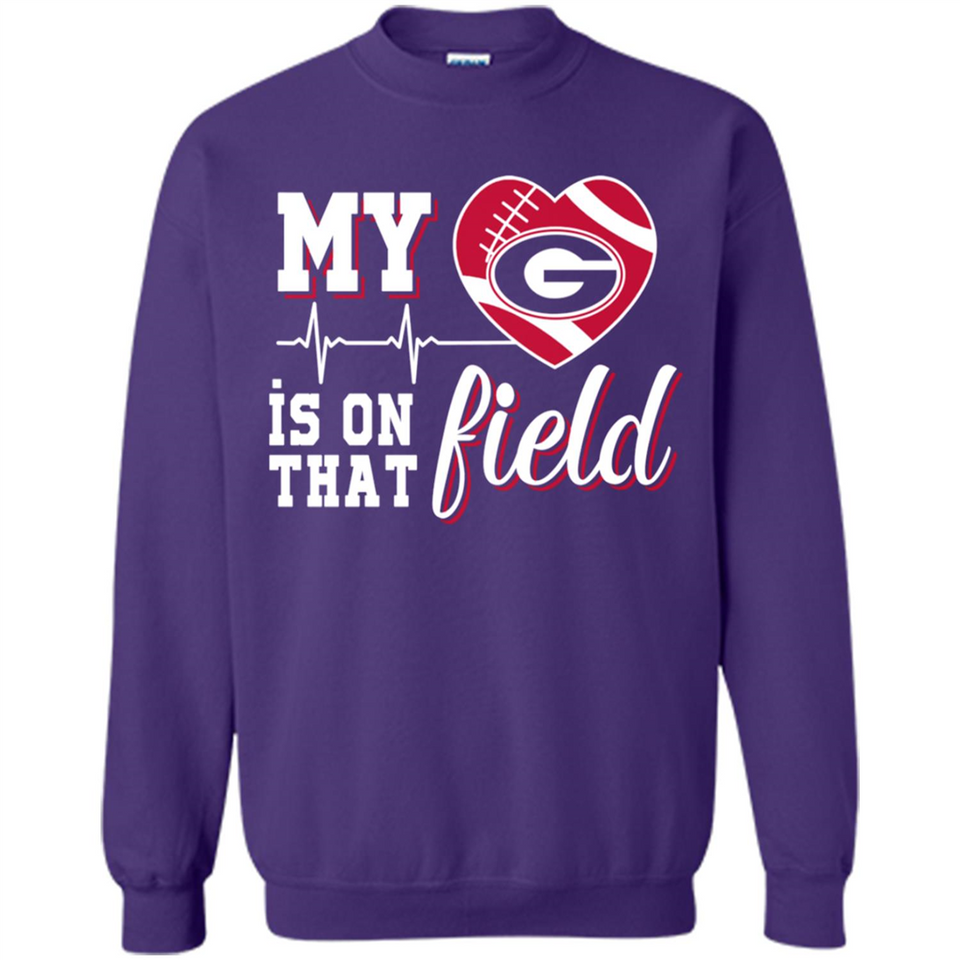 Georgia Bulldogs Football My Heart is on that Field - Sweatshirt