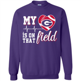Georgia Bulldogs Football My Heart is on that Field - Sweatshirt