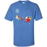 Christmas Unicorn Rudolph and Santa - Shirt