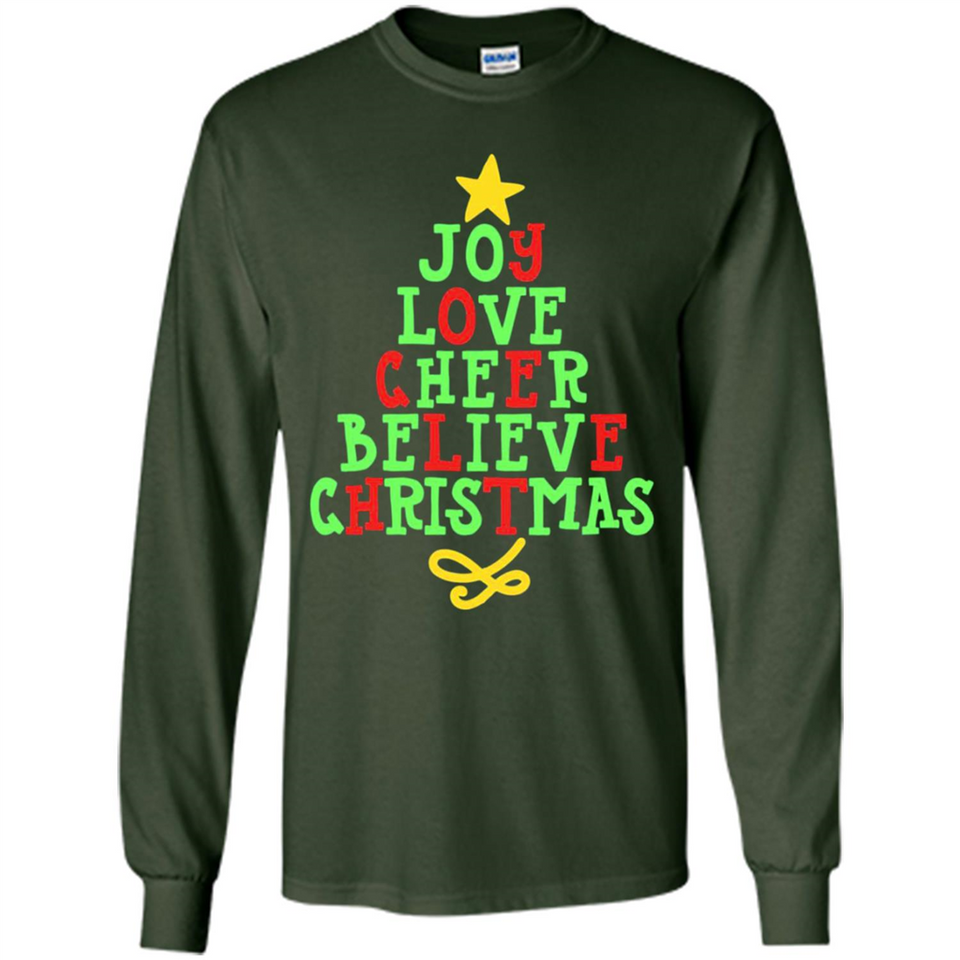Joy Love Cheer Believe Christmas Tree
