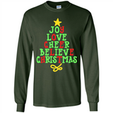 Joy Love Cheer Believe Christmas Tree