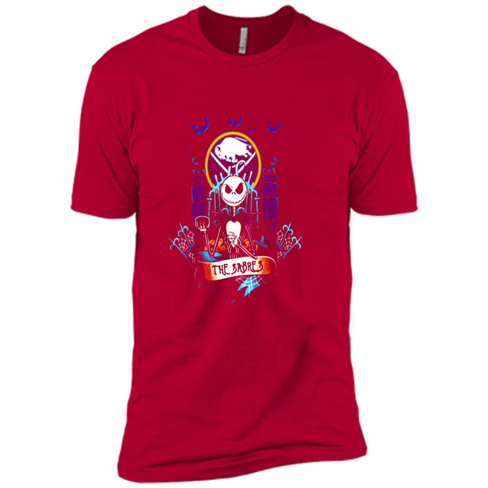 Buffalo Sabres Halloween The Nightmare Before Christmas - Premium Short Sleeve T-Shirt