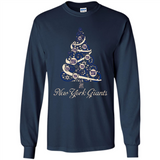 New York Giants NFL Football Team Logo Christmas Tree T-Shirt - Long Sleeve T-Shirt
