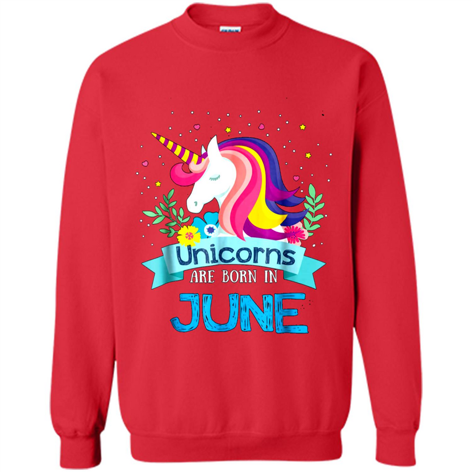 Unicorns are born in June Birthday Rainbow Gift Ladies Custom