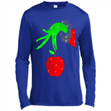 Christmas The Grinch Hand Holding Apple Ornament sweater - Canvas Long Sleeve T-Shirt