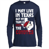 I May Live In Texas But My Team Is The Coyotes - Canvas Long Sleeve T-Shirt