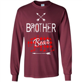 Brother Shirt Buffalo Plaid Family Camping Bear Tee - Long Sleeve T-Shirt