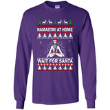 Namastay at home and wait for Santa Christmas sweatshirt PINGPONG