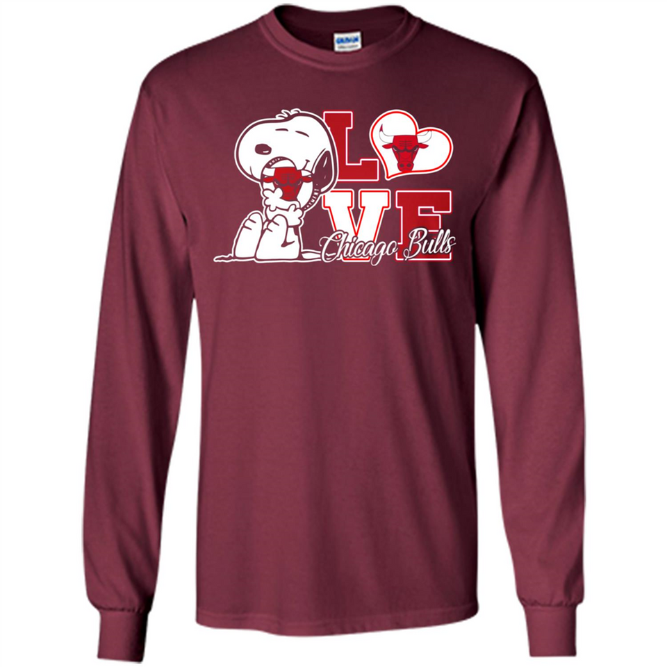 Snoopy loves NBA Chicago Bulls - Long Sleeve T-Shirt