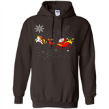 Christmas Unicorn Rudolph and Santa - Hoodie