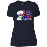 Snoopy loves NBA Cleveland Cavaliers - Ladies' Boyfriend T-Shirt